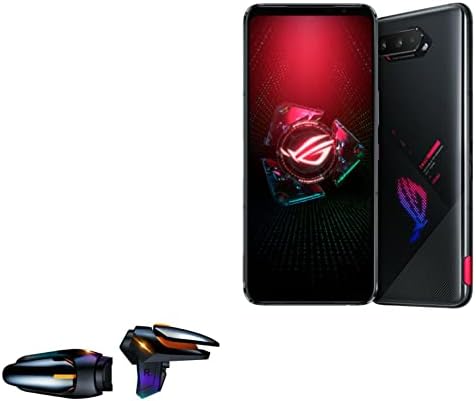 BoxWave Gaming oprema za ASUS ROG Telefon 5-Touchscreen QuickTrigger Auto, dugmad za aktiviranje Autofire Gaming Mobile FPS za ASUS ROG Telefon 5-Jet Black