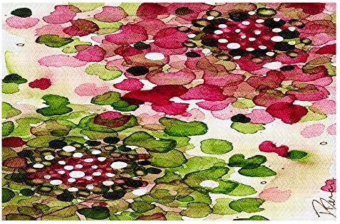 Dianoche tkani tepisi, kuhinjske prostirke, prostirke za kupanje od Dawn Derman Hydrangea Large 4x6 Ft