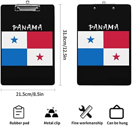 Zastava Panama akrilnih ploča sa kopčom niskog profila i Uvlačivom kukom slatke kopče standardne veličine A4 slova za časove kancelarijskih sastanaka