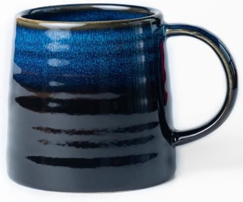 Hytyskar velike keramičke šalice kafe, ručno izrađena keramična šolja, čajne čaše s ručkom za ured i dom, 16 oz, perilicu posuđa i