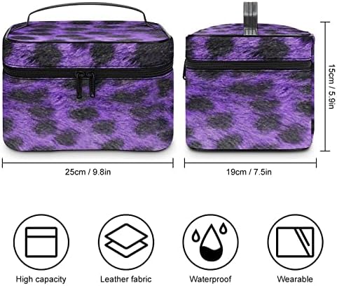 Boogobing Leopard šminke, toaletna torba za putovanja Ženske torbe za kupaonicu PU kožne kozmetičke torbe, MBW41