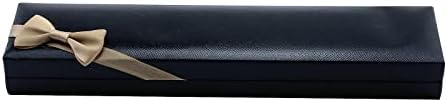 MY MIRONEY crna kutija za ogrlicu kartonski papir Nakit Poklon kutija sa trakom Bowknot baršunasta unutrašnja narukvica kutija za nakit kutija za pohranu Organizator 8.94 x 1.97 x 0.98