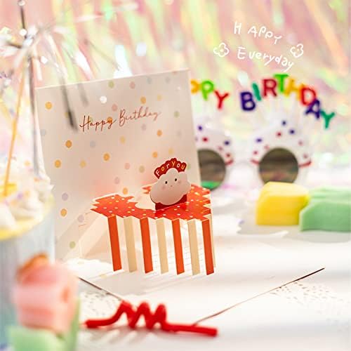 ujktvba 6kom 3D Pop Up rođendanske kartice ručno rađena smiješna slatka čestitka za Sretan rođendan pokloni za žene muškarci djeca