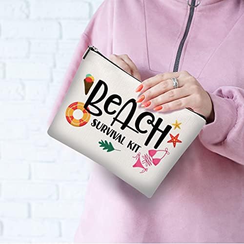 Azteoiz 2 komada plaža Survival Kit Makeup Bag For Women Beach Accessories Travel kozmetička torba torbica Poklon Ideje za žene djevojke