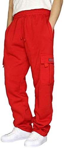 Ozmmyan kargo pantalone za muškarce konopac olabavljenje struka jednobojne džepne pantalone labave sportske pantalone duge pantalone