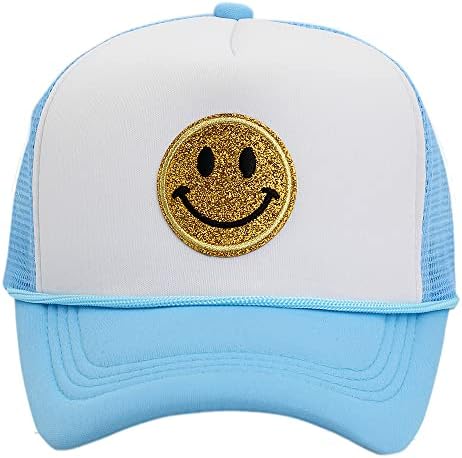Glitter Smile Face Hat Cap Happy Face Preppy šeširi Osmjehnu bejzbol kapu za žene