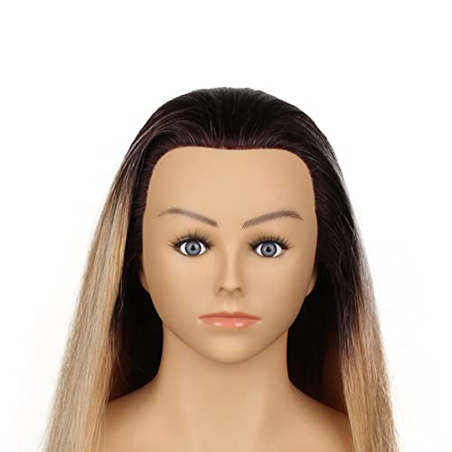 HAIRWAY Mannequin glava ljudska kosa s ramenima 24-26 inča ženska lutka Manikin trening glava Styling pletenica sa stezaljkom