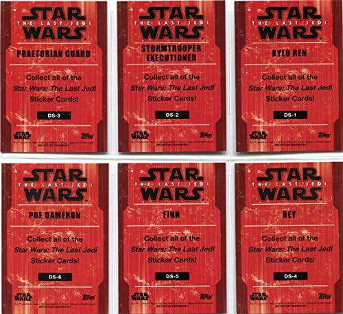 Star Wars Poslednji Jedi Die-CUT naljepnica 6 CARD CHASE SET