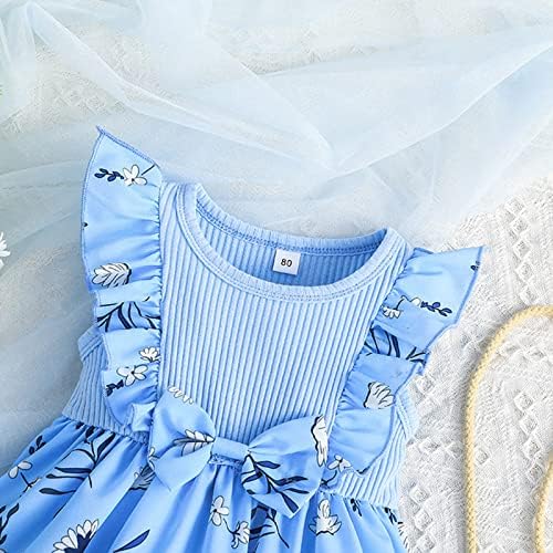 Djevojke za bebe Djevojke Jesen zimske haljine s dugim rukavima Cvjetna princeza casual haljina djeca rebrasta tutu suknja ...