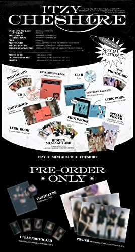 Itzy Cheshire 6. Mini album Special Edition CD + poster na paketu + fotoboak + liric Book + Fotocard + pob + praćenje