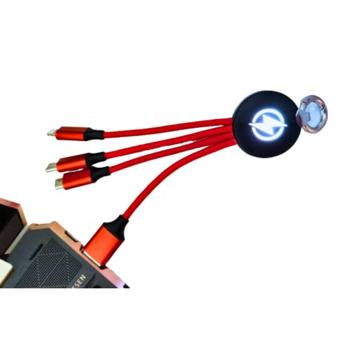 Više punjenja kabela, LED privjesak za USB kabl - 3 u 1 Brzi punjenje univerzalnog prenosivog adaptera za mobilne i elektroničke uređaje