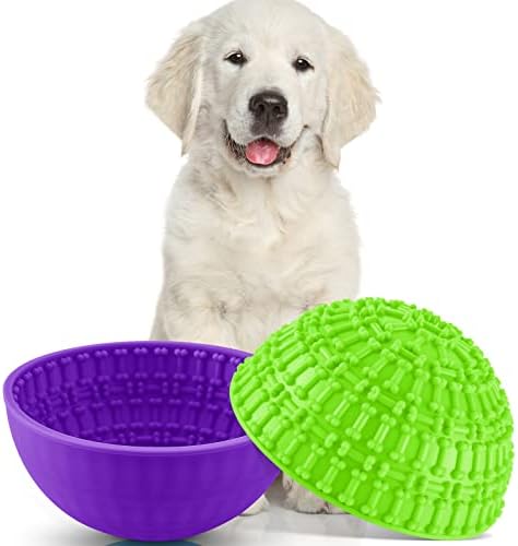 2 kom silikonska Zdjela za lizanje psa interaktivne posude za sporo hranilicu psa za oralno zdravlje koje sprječava gušenje anksioznosti