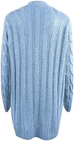 Yutanral Cardigan džemperi za žene Ležerne prilike sa slobodnim modnim pletenima Navelike džempere otvorene prednje košulje s dugim