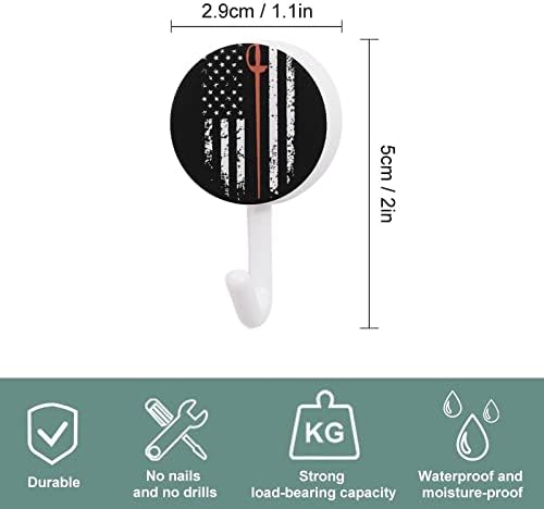 Američka ograda crna zastava okrugle plastične kuke za višekratnu ljepljivu kuke za viseće zidne kuke za kuhinju kupatilo 10 paketa
