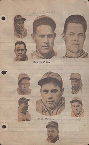 Sam Leslie Giants / Dodgers potpisao je original 1935 BSAP BSA Z51359