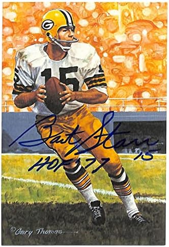 Bart Starr potpisao je liniju ciljeva umjetnička karta GLAC autografirala W / Hof Packers JSA - NFL autogramirani nogometne karte