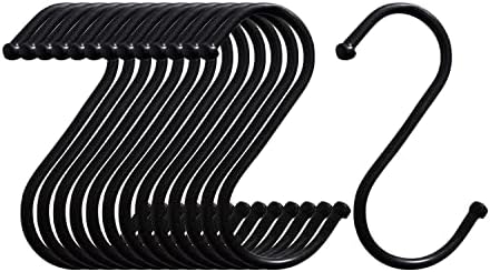 TLMM 20 pakovanje crna 3,2 inča s kukom za teške metalne kuke u obliku ručnika za viseće torbe za ručnike TANA GARAŽI ALATI, viseći