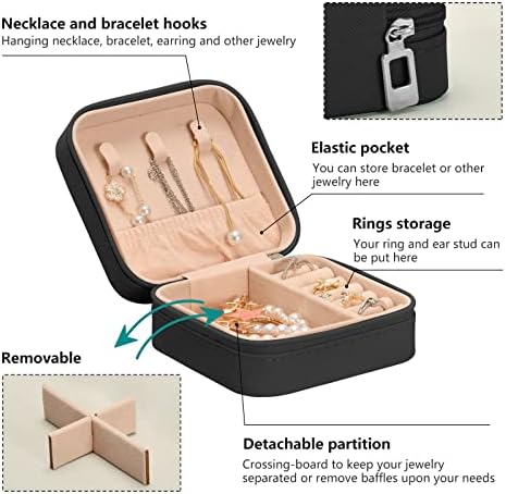 Zimski praznici pejzažna putna torbica za nakit PU kožna prenosiva kutija za nakit organizator putovanja mala kutija za nakit za prsten