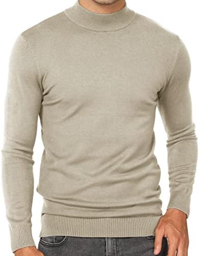 Babioboa Muški džemper s tarleneck džemper Slim Fit Polu Turtleneck dugih rukava Pletenje Termalno casual čvrsta pletena odjeća