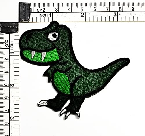 Kleenplus 2kom. Naljepnica sa zelenim zakrpama dinosaurusa Umjetnost Dječija crtana zakrpa simbol znaka kostim majice jakne farmerke
