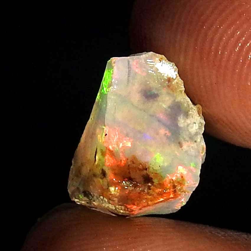 Jewelgemscraft ™ 03.40CTS. Ultra vatra sirovi opal kamen, prirodni grubi, dragi kristali, etiopski opal rock, nakit praveći zalihe,