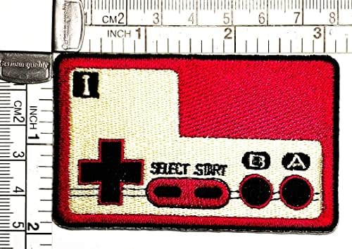 Kleenplus 3kom. Classic 90s Gameboy Crtić pegla na zakrpama aktivnosti vezeni Logo odjevne farmerke jakne šeširi ruksaci košulje dodatna oprema uradi sam kostimirana Umjetnost džojstik Patch naljepnica Moda