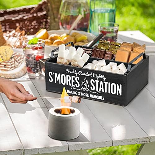 S'mores stanica, seoska kuća S'mores držač Bar sa ručkama, Smores Caddy, Smores accessories Organizator, Smores Supplies Container