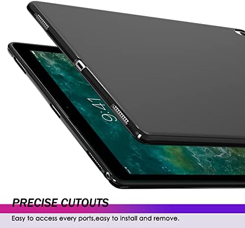 IPad Pro 9.7 Slučaj , Puxur Slim Design Matte Gumeni mekani TPU zaštitni poklopac za iPad Pro 9,7 inča, crna