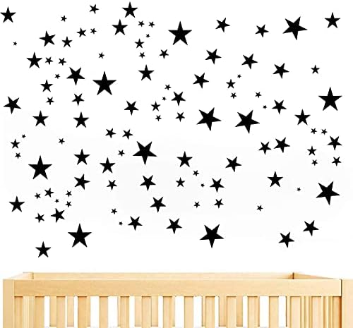Vinilna naljepnica sa zidnom naljepnicom mješovite veličine Stars, uklonjiva djeca Djeca Art Diy naljepnica Mural za dječake djevojčice dekoracija dječje sobe za laku noć zidni dekor kućne kuće dizajn spavaće sobe