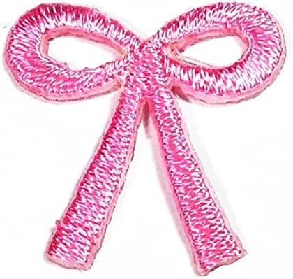 Kleenplus 3kom. Mini Pink Bow Ribbon pegla na zakrpama slatka učenica Cartoon deca modni stil vezeni motiv Applique dekoracija amblem