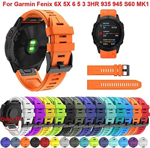 Tioyw 26 22 20mm traka za sat za Garmin Fenix 7 7x 7s Watch brzo oslobađanje Silikonski Easyfit ručni pojas