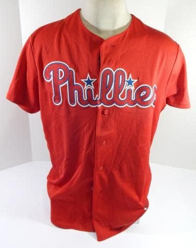 Philadelphia Phillies Jose Ulloa # 61 Igra Polovna Crveni dres Ext St BP L DP43691 - Igra Polovni MLB dresovi