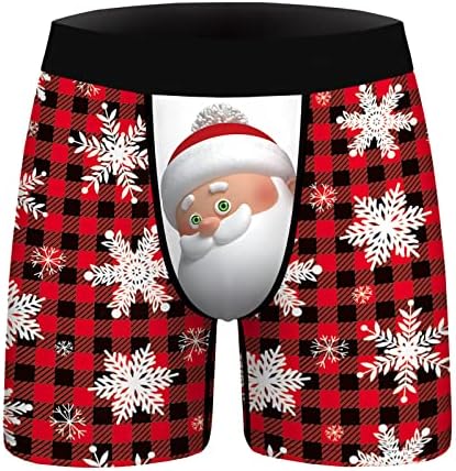 2023 NOVO Muški ravni vitki dugačak dugi božićni print Donje rublje hlače Sportski modni povremeni sportski bokseri sa bliskim gaćicama za pričvršćivanje za muškarce