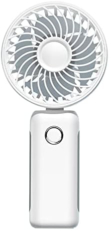 KLKCMS Prijenosni ventilator sklopivi mini ručni ventilator jaki ventilator ventilatora ventilator lagani džep ventilator ručni ventilator ventilator za žene, bijeli