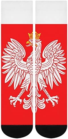 WEEDKEYCAT Poljska zastava sa bijelim sportskim čarapama Royal Eagle Winter Thermal Warm debele atletske čarape za muškarce i žene