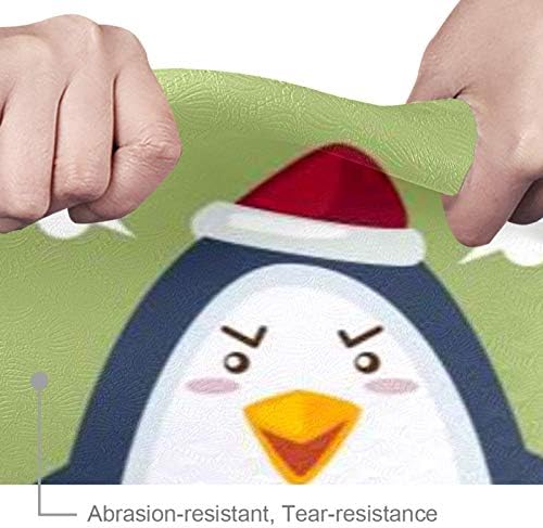 Siebzeh Penguin Green Premium Thick Yoga Mat Eco Friendly Rubber Health & amp; fitnes Non Slip Mat za sve vrste vježbe joge i pilatesa