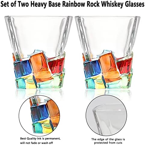 Whiskey Crystal naočare Set 2,Unique Rocks Drinking Glassware 10 Oz za kućni Bar,Scotch Glass Old Fashioned naočare za Bourbon Tequila