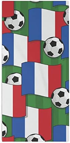 Francuska fudbalskog nogometnog uzorka ručnik za pranje 28.7 X13.8 Lice od lica Superfine vlakne visoko upijajući ručnici ručnici
