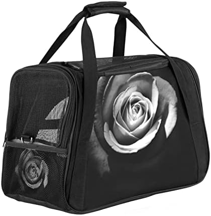 Nosač za kućne ljubimce Crna ruža mekane putne nosače za Mačke, Psi Puppy Comfort prenosiva sklopiva torba za kućne ljubimce odobrena aviokompanija