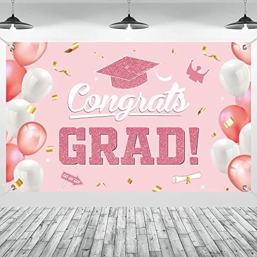 Pozadina banera za diplomiranje 2023., čestitke za diplomiranje ukrasi za zabave grad Banner de graduacion klasa 2023 potrepštine