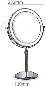 Czdyuf ogledalo za šminkanje-senzor Osvijetljeno ogledalo za šminkanje okruglo, uvećanje, nehrđajući čelik , Punjivo i bežično