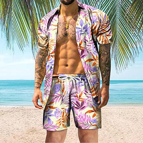 Muški sportski setovi muški ljetni modni slobodno vrijeme Havaji Seaside Holiday Beach Digitalni 3D ispis Kratki