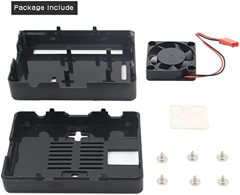 Eleuniverse Raspberry PI 3A + ABS futrola sa ventilatorom za hlađenje kompatibilan s maline PI 3 model A + Plus / Raspberry PI 1 model