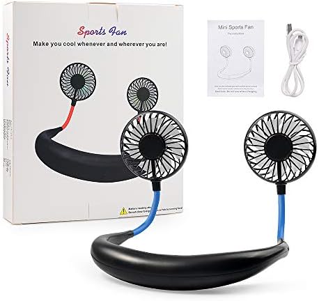 CoutureBridal Hands Free Neck ventilator, Mini USB punjivi lični ventilator,džepni ventilator za dizajn slušalica sa 3 brzine podesivim