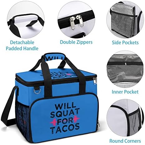 Čučanj za Tacos izolovana torba za ručak za višekratnu upotrebu nepropusna Cooler tote kutija za hranu za piknik planinarenje ribolov kampovanje