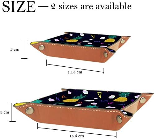 Mapotofux Vanity ladica, toaletni spremnik za skladištenje, resin kadu ladicu za kupatilo, žuti ananas šareni geometrijski dijamant