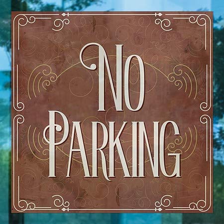 CGsignLab | Nema parkinga -Victorian Card Clear Window Cling | 24 x24