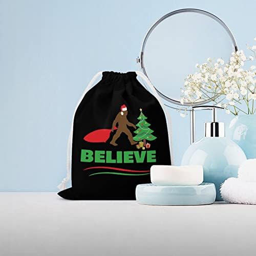 Božićni bigfoot sasquatch platnena torba za pohranu za višekratnu guzicu za nevernu vrećicu Torba za kućnu torbu za kućnu putovanja