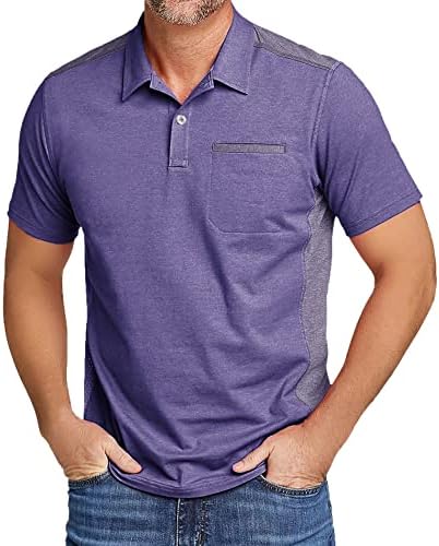 V Valanch Muške polo majice Sport Casual s kratkim rukavima Golf polo vlaiku Wicking Collared teniska majica