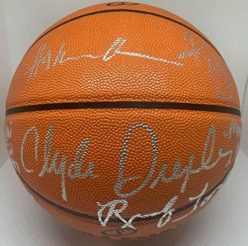 Hakeem Olajuwon Clyde Drexler potpisao je autogramiranu košarku Beckett Tristar 2 - autogramirane košarkama